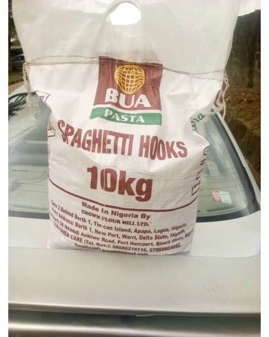 BUA Pasta 10KG Spaghetti Hooks—–2650 Naira